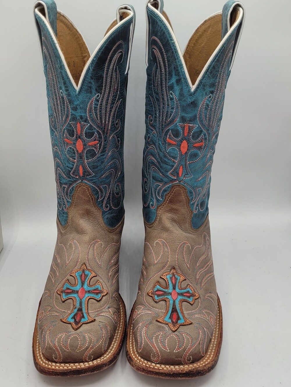 Tony Lama San Saba Collection "Cross" boots Size 6.5 B - Picture 12 of 16